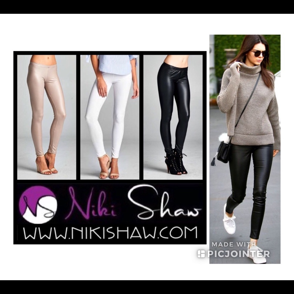 HOTT MAMMA BLACK VEGAN LEGGINGS www.nikishaw.com
